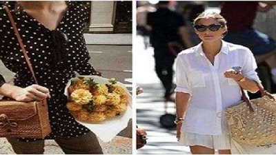 حقائب القش.. موضة شتاء 2018