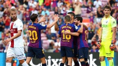 برشلونة يتقدم على هويسكا فى الشوط الأول