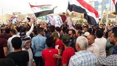 احتراق مبنى محافظة البصرة بالعراق