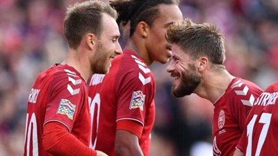 الدنمارك تتقدم بهدف ايركسن على ويلز  بالشوط الأول