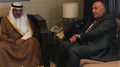 وزير الخارجية يستقبل نظيره الكويتي