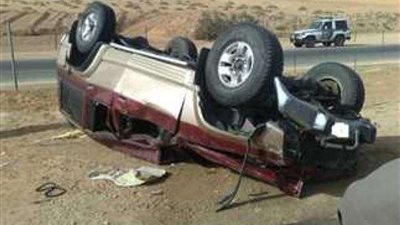 إصابة 6 أشخاص في انقلاب سيارة ببني سويف