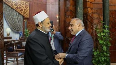 بالصور.. شيخ الأزهر يستقبل رئيس الوزراء العراقي