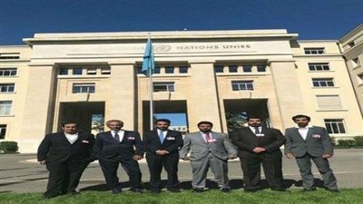 وقفة احتحاجية لقبيلة الغفران أمام مقر الأمم المتحدة في جنيف ضد جرائم قطر