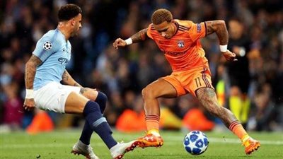 تعرف علي أحداث  الشوط الأول  لمباراة «مانشتر سيتي» أمام «ليون»