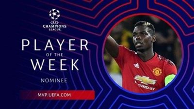 أختيار بوجبا كأفضل لاعب في الجولة الأولي من دوري أبطال أوروبا