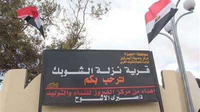 بالصور.. الأعلام ترفرف على محطة قطار نزلة الشوبك