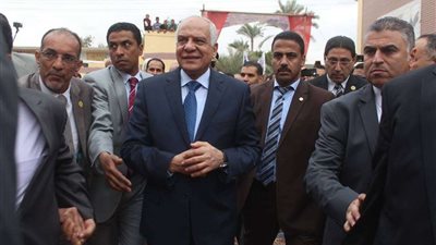 محافظ الجيزة يستقبل عدد من قيادات الدولة بديوان المحافظة