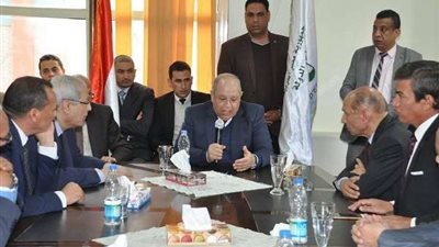 بالصور.. رئيس مجلس الدولة يلتقي مستشاري فرع بني سويف