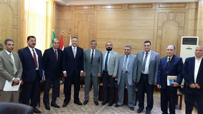 رئيس جامعة بنها يستقبل الملحق الثقافي العراقى