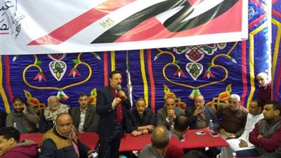 بالصور.. نائب الشرابية ينظم مؤتمرًا لحث المواطنين على المشاركة في الإستفتاء