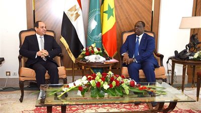 بالصور.. تفاصيل مباحثات السيسي مع الرئيس السنغالي