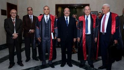 مجدي سبع يستقبل رئيس مجلس الدولة بجامعة طنطا