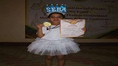 بالصور .. صبا محمد تحصد المركز الأول على الجمهورية في الجمباز