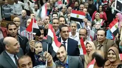 لقاء جماهيري حاشد بجامعة دمنهور لدعم التعديلات الدستورية | فيديو