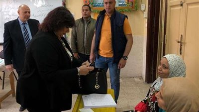 وزيرة الثقافة تدلي بصوتها في الاستفتاء على التعديلات الدستورية