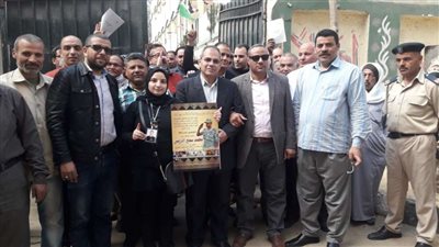 مسيرة لأسر الشهداء بالدقهلية لحث المواطنين على المشاركة