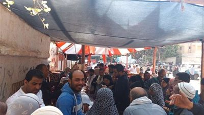 بعد إلغاء ساعة الراحة.. تكدسات أمام لجان المعصرة للمشاركة في الاستفتاء