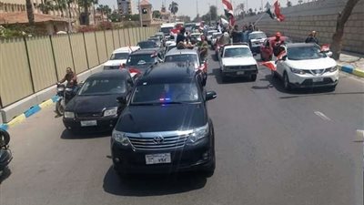 مسيرة ضخمة للعاملين بشركة الكهرباء بالإسماعيلية تأييدًا لتعديل الدستور