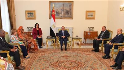 الرئيس السيسي يستقبل رئيس اللجنة الأفريقية لحقوق الإنسان والشعوب