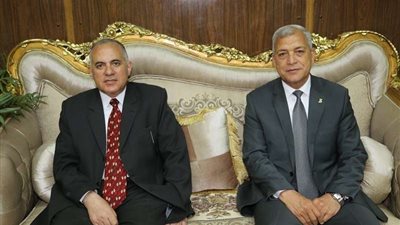 محافظ المنوفية يستقبل وزير الموارد المائية والري