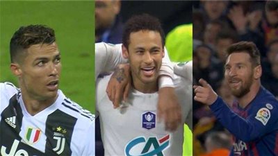 نيمار وميسي ورونالدو يواصلان الإبداع في ملاعب أوروبا