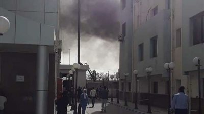 حريق بمستشفى التأمين الصحي في السويس