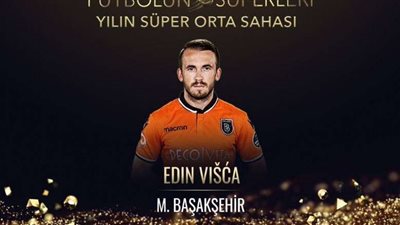 إدين فيسكا يتوج بجائزة أفضل لاعب وسط بالدوري التركي على حساب تريزيجيه