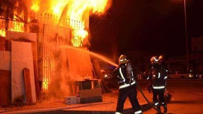 إصابة شخص في حريق بمعمل تحاليل بالبحيرة