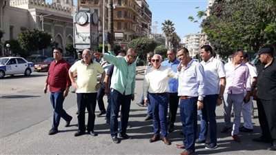 جولة تفقديه لمحافظ بورسعيد بالبازار ومحور صلاح سالم