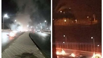 السيطرة على حريق سيارة محملة بالورق أعلى كوبري قناطر أسيوط