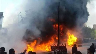 اشتعال النيران في خط غاز طبيعي بمنطقة كرموز بـ الإسكندرية