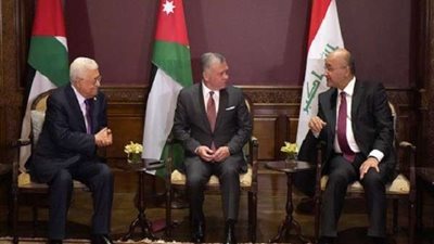 عاهل الأردن يبحث مع الرئيسين العراقي والفلسطيني آخر التطورات الأقليمية
