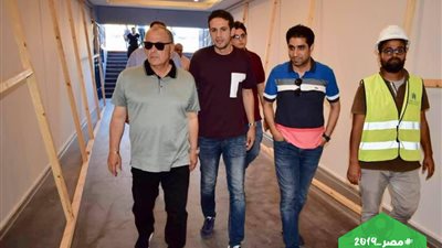 بالصور.. اللجنة المنظمة لكأس الأمم الإفريقية تتفقد استاد الإسماعيلية