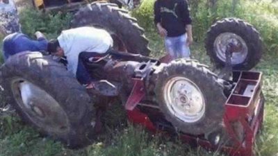 بالأسماء ..إصابة 4 أشخاص في انقلاب جرار زراعي بالدقهلية