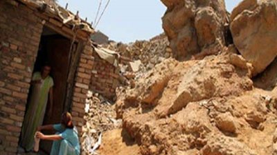 نقل ٨٢ أسرة من متضررى صخرة منشية ناصر إلى الأسمرات