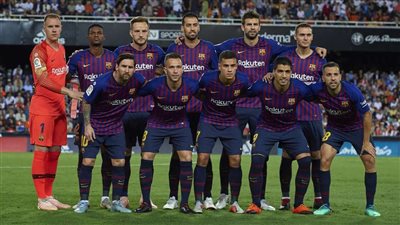 ميسي وسواريز في هجوم برشلونة أمام فالنسيا بالدوري الاسباني