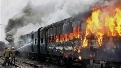 إندلاع حريق محدود في قطار 