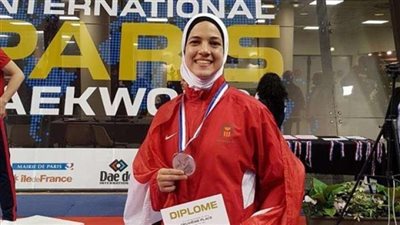 هداية ملاك تفوز بالميدالية الذهبية ببطولة قبرص للتايكوندو