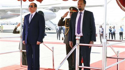 السفير بسام راضي ينشر صورًا للرئيس السيسي بعد وصوله إلى إثيوبيا