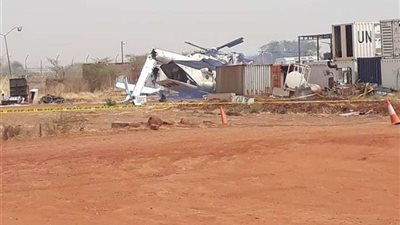بالصور.. سقوط طائرة عسكرية إثيوبية بمقر الأمم المتحدة بمنطقة 