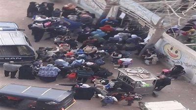 سقوط طوب فوق رءوس طلاب المدرسة الابتدائية بالحوامدية