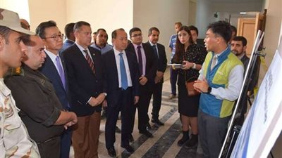 السفير الكوري في زيارة لمشروع الكلية التكنولوجية شرقي بني سويف