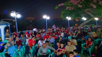 شاشات عرض في جامعة المنصورة لمتابعة مباريات أمم أفريقيا