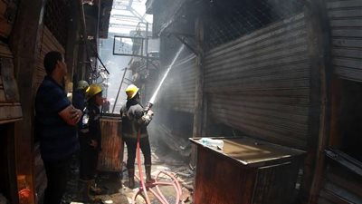 نيابة جنوب الجيزة تفتح التحقيق في حريق المعرض السوري بالهرم