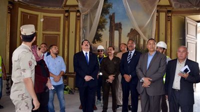 محافظ القليوبية يتفقد أعمال ترميم قصر محمد علي بشبرا