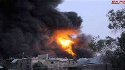 حريق ضخم قرب معمل غاز في ”دمشق”.. (فيديو وصور)