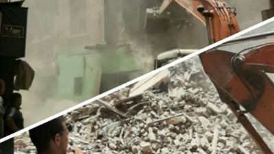 إزالة عقار آيل للسقوط في بني سويف حفاظًا على سلامة المواطنين