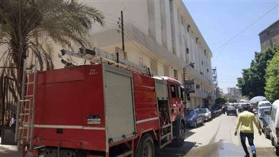 حريق هائل بالمجزر الآلي في شلاتين