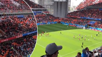 الجمهور يتفاعل مع ”بشرة خير“ من مدرجات مباراة مصر وأورجواي (فيديو)